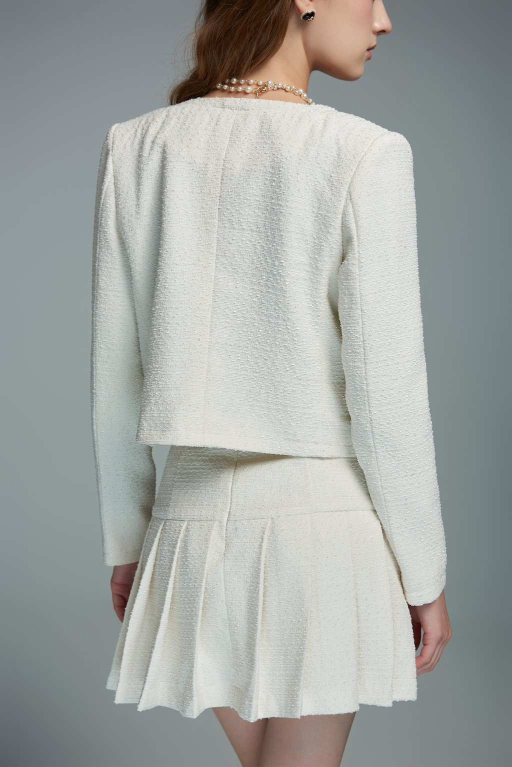 SOFIA TWEED SET IN WHITE