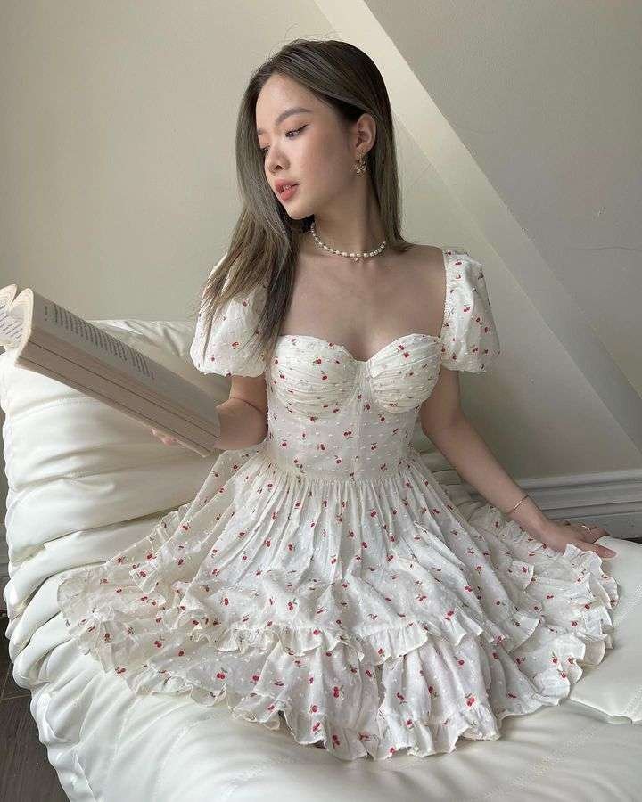 ANGELINA DRESS CHERRY
