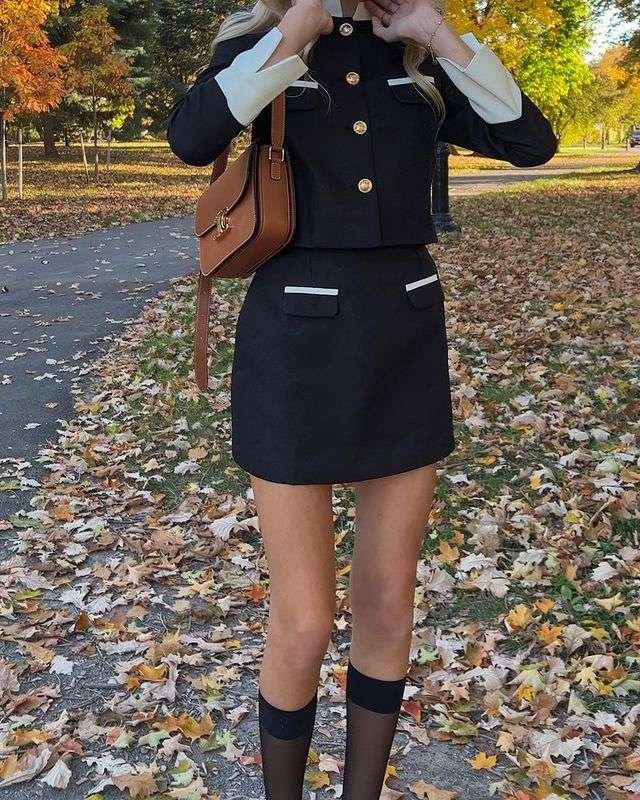 Alexandra Set by Tiffany Studio — navy, front view in a park