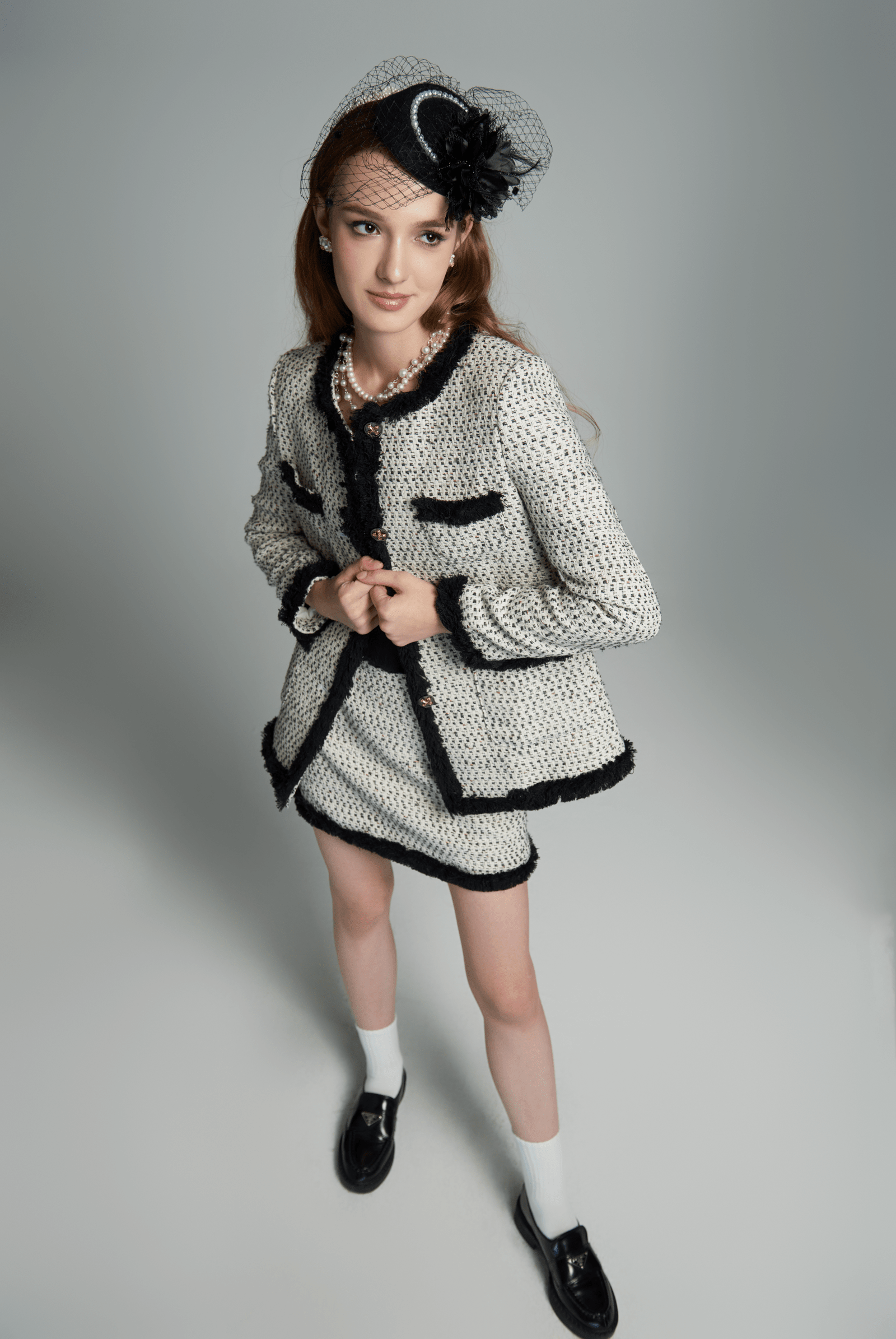 CLAIRE TWEED SET GREY