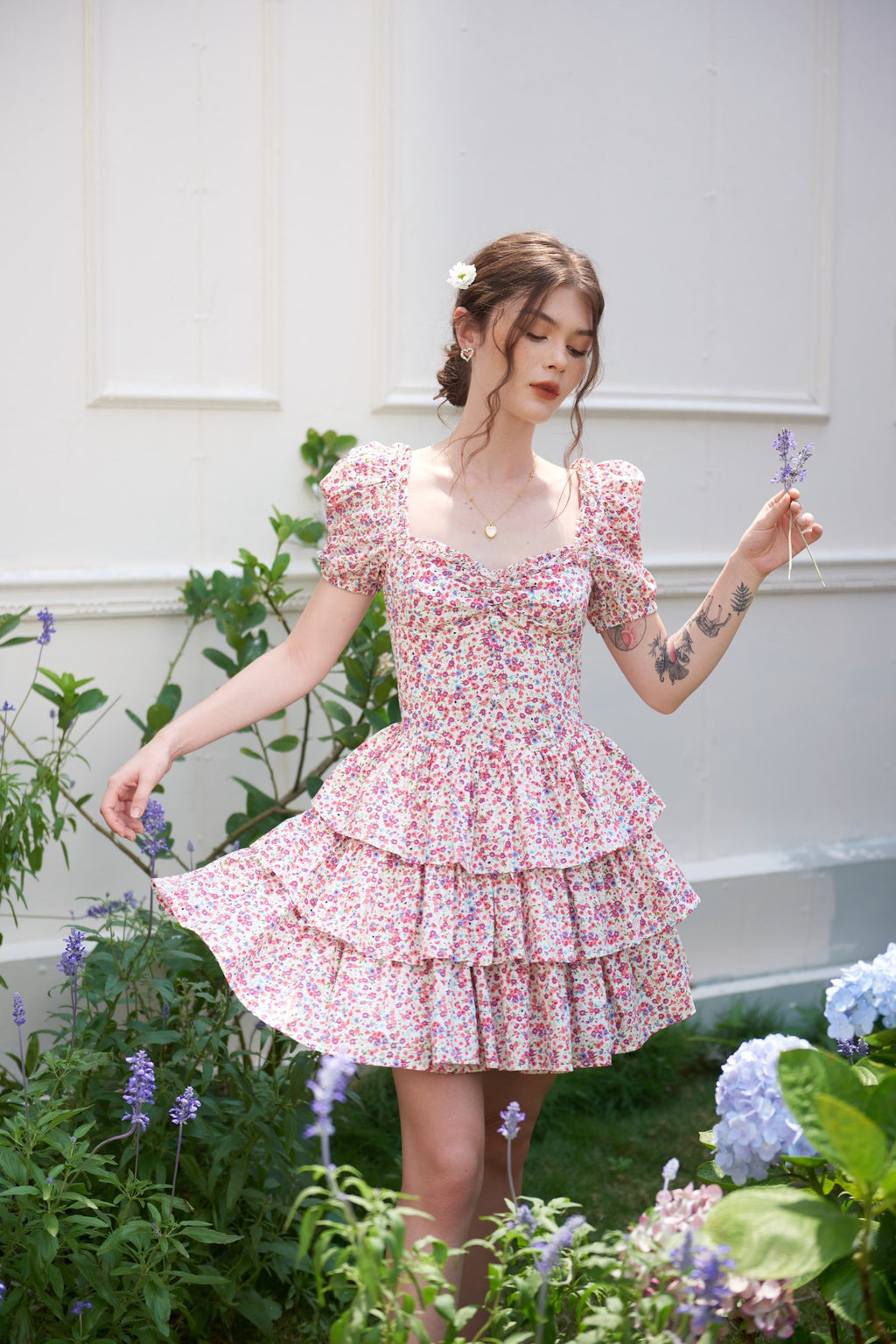 JOSEPHINE DRESS - PINK THUNBERGIA EDTION