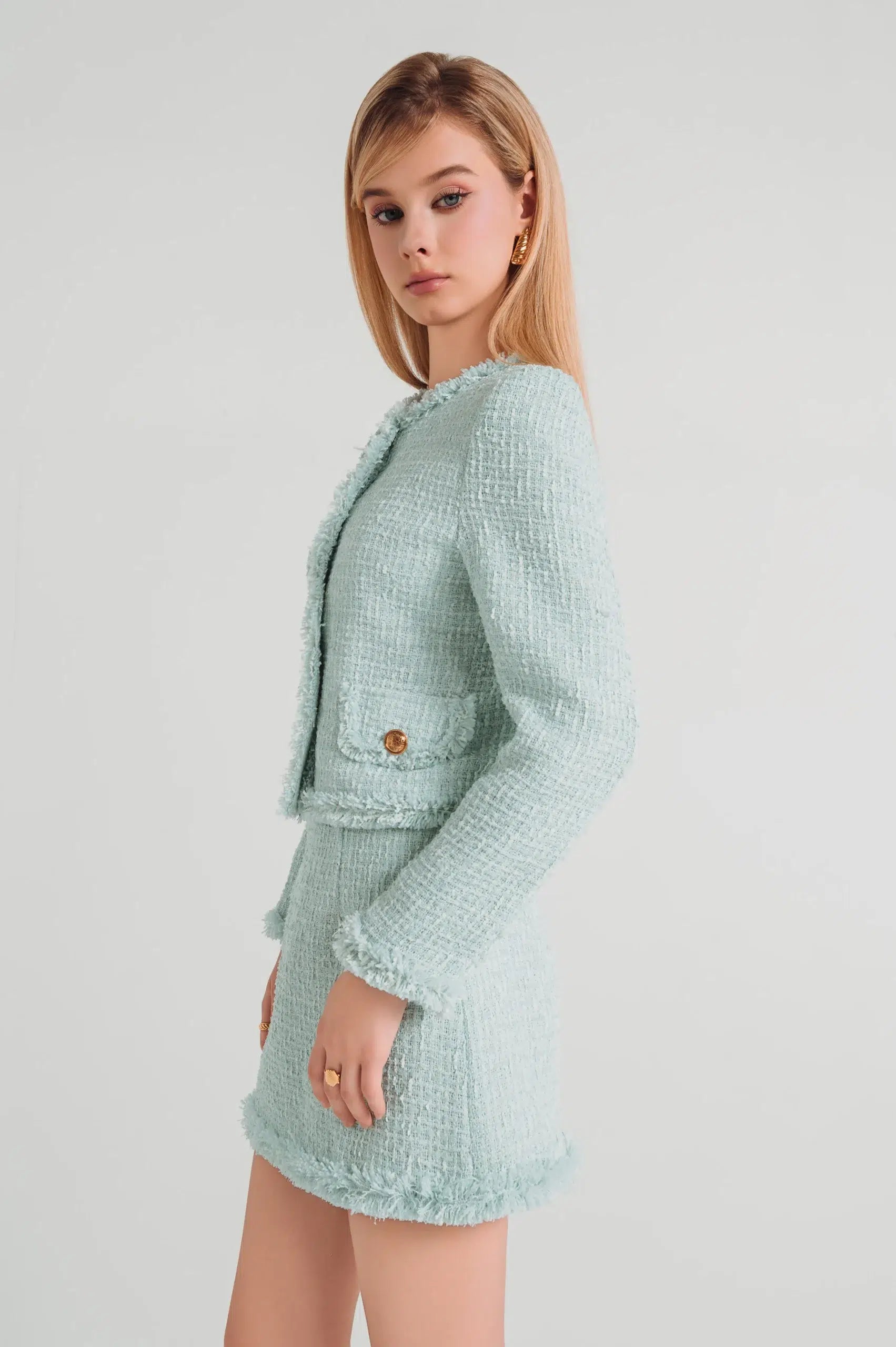 Carol Tweed Set In Mint-tifany-studios
