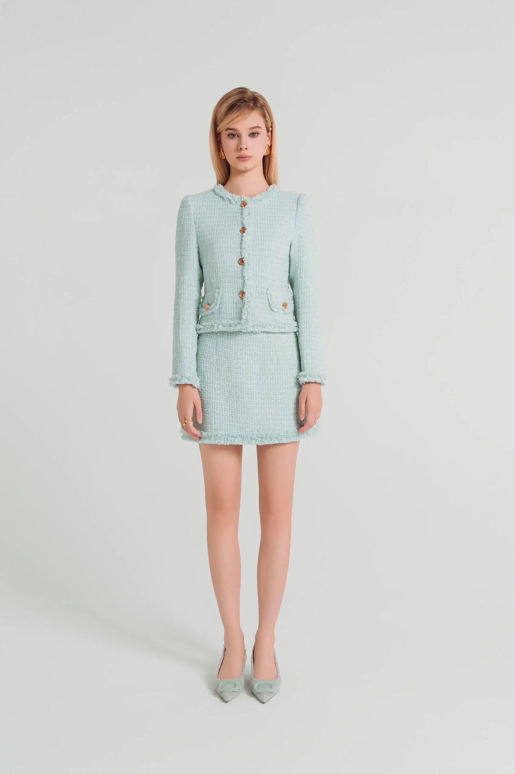 Carol Tweed Set In Mint-tifany-studios