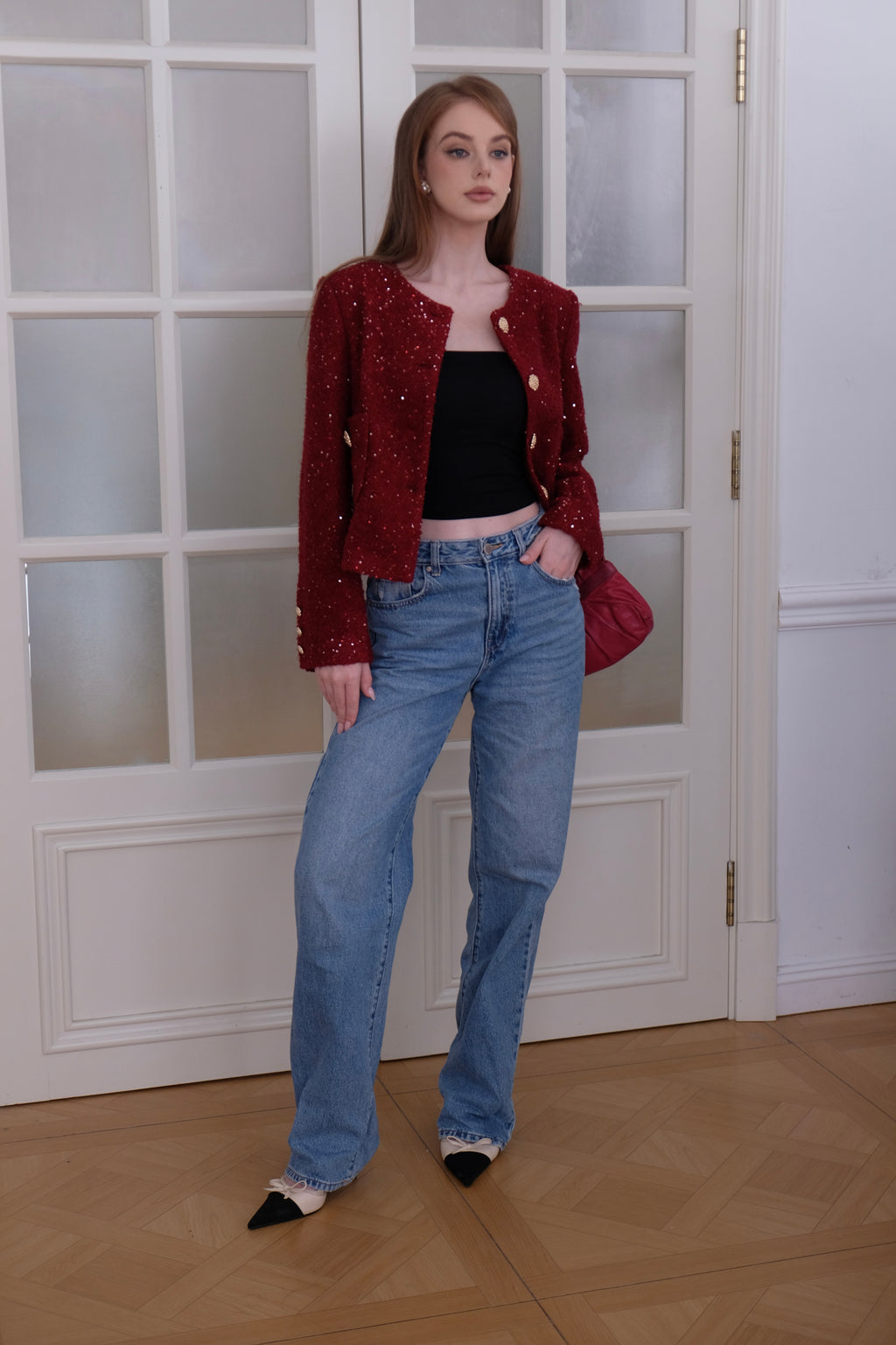 Katherine Jacket in Crimson Red