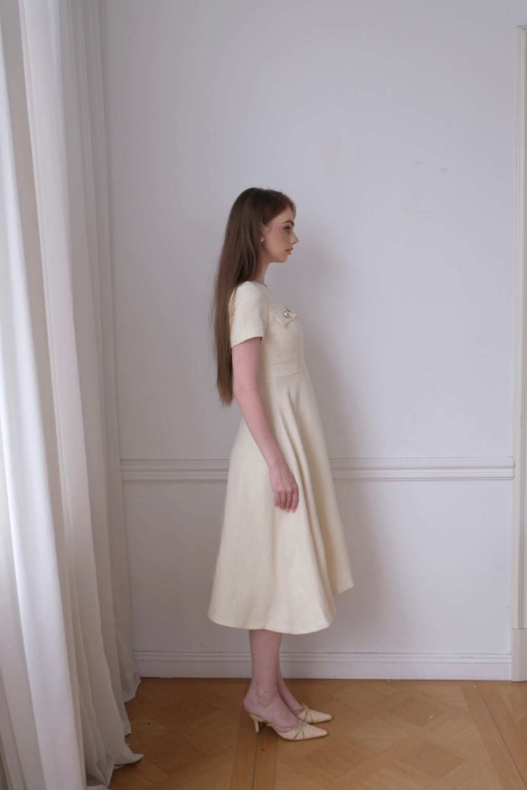 Miyu Dress in Beige