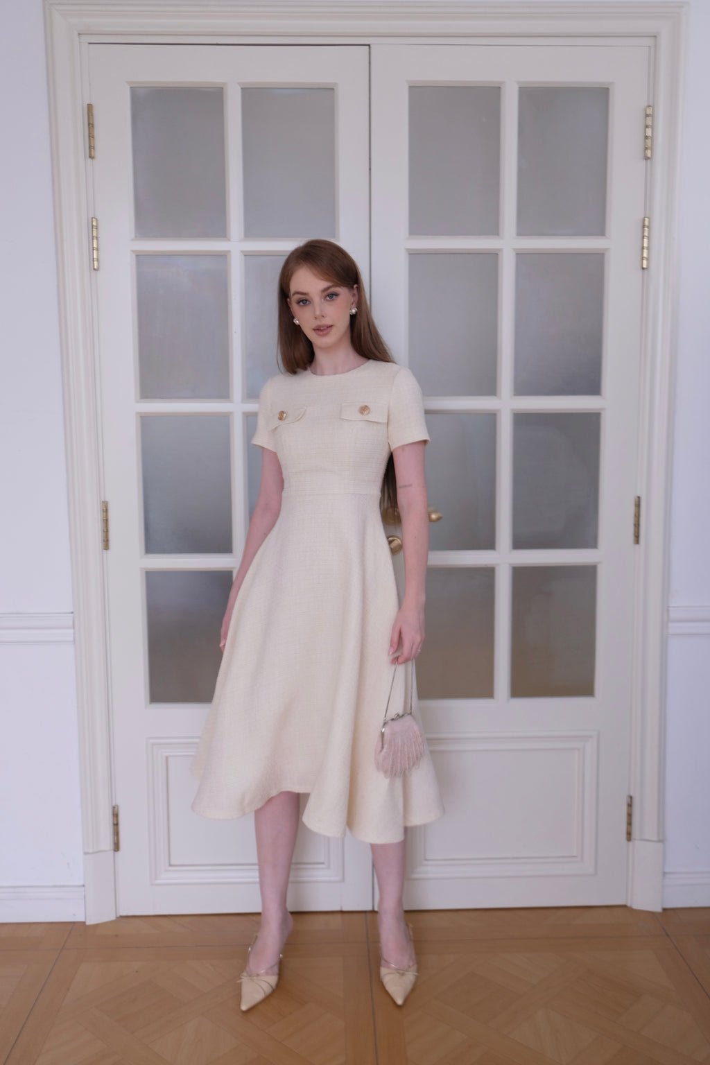 Miyu Dress in Beige