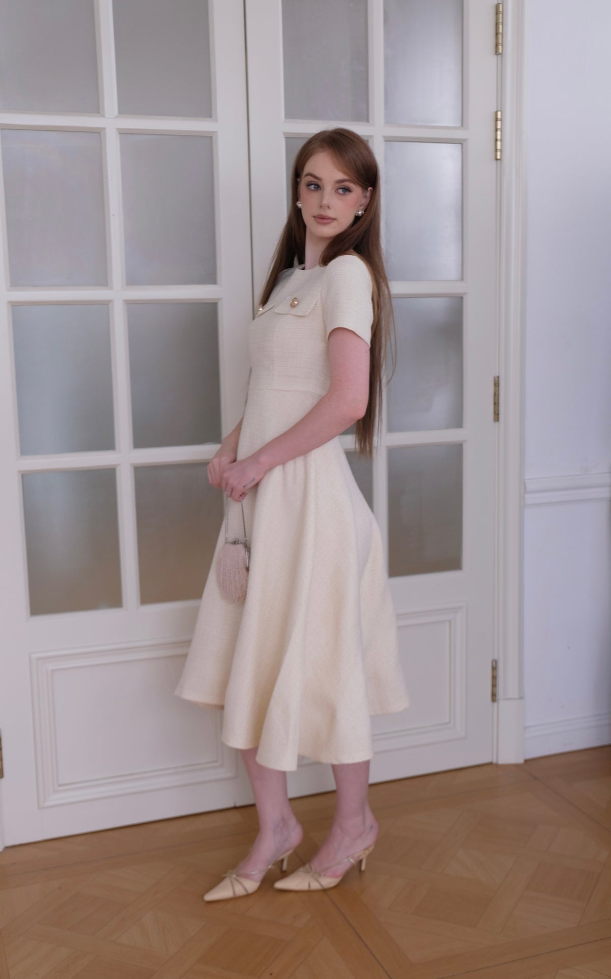 Miyu Dress in Beige