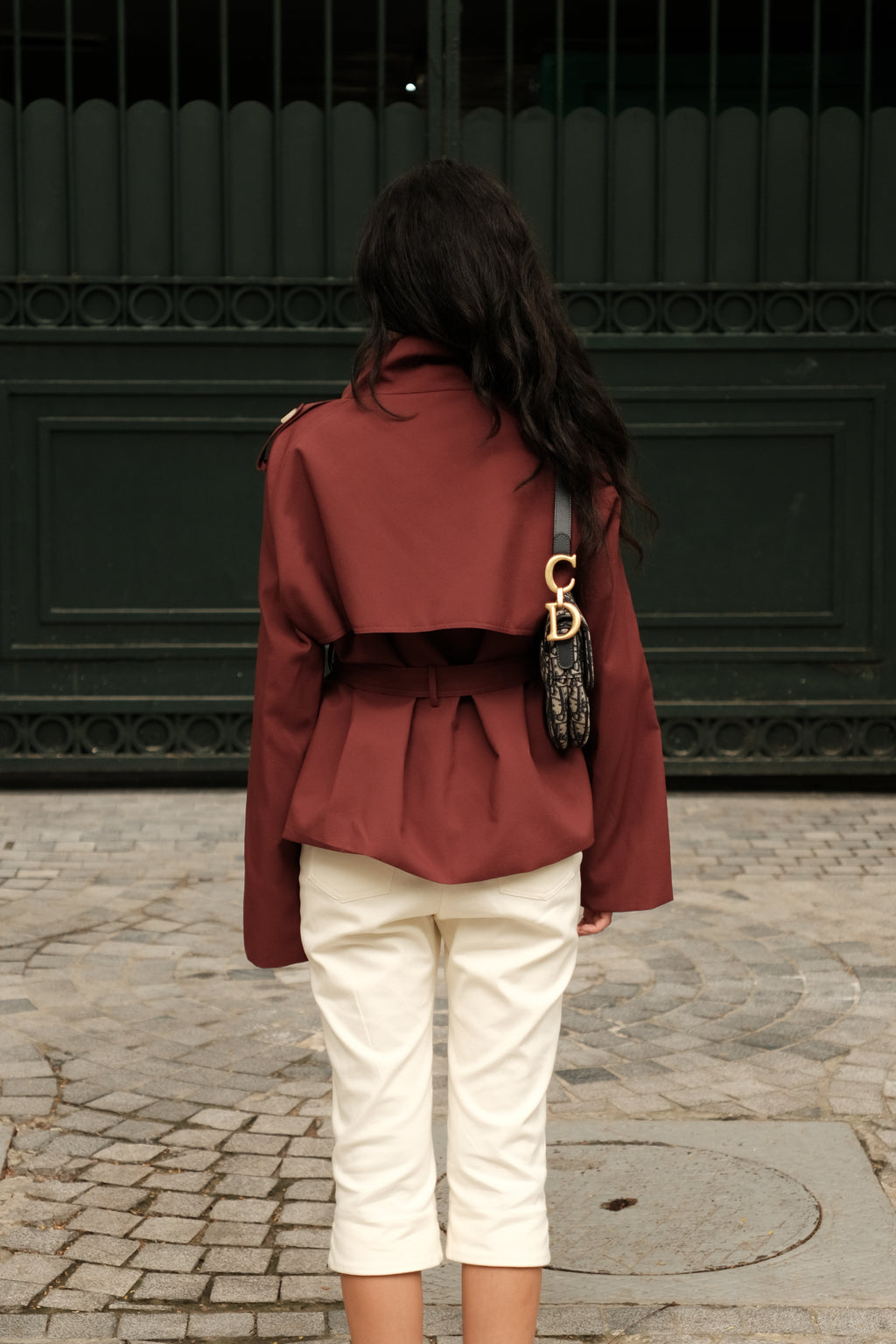 Kiki Trench Coat in Brick Red