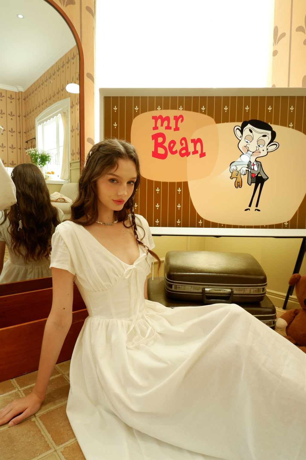 MERINGUE DRESS IN WHITE