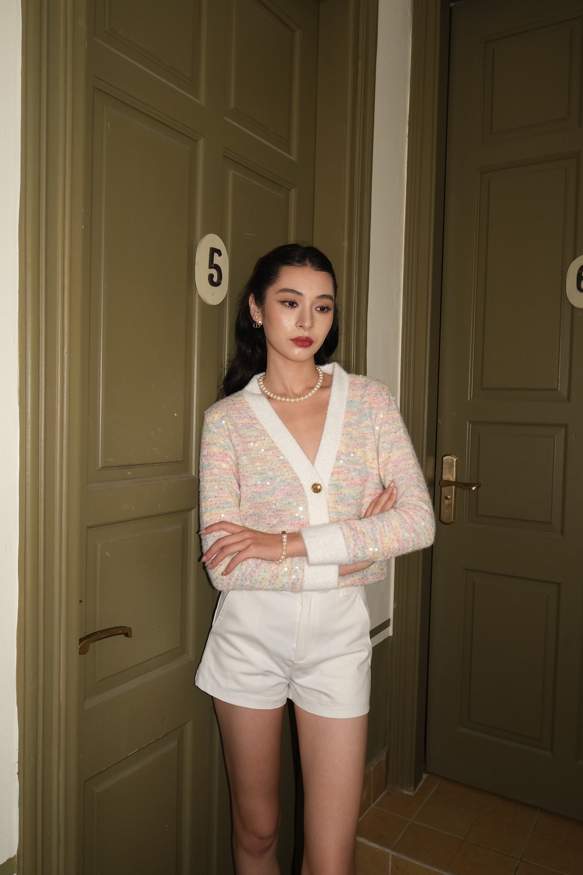 MILLY CARDIGAN & SARAH SHORTS