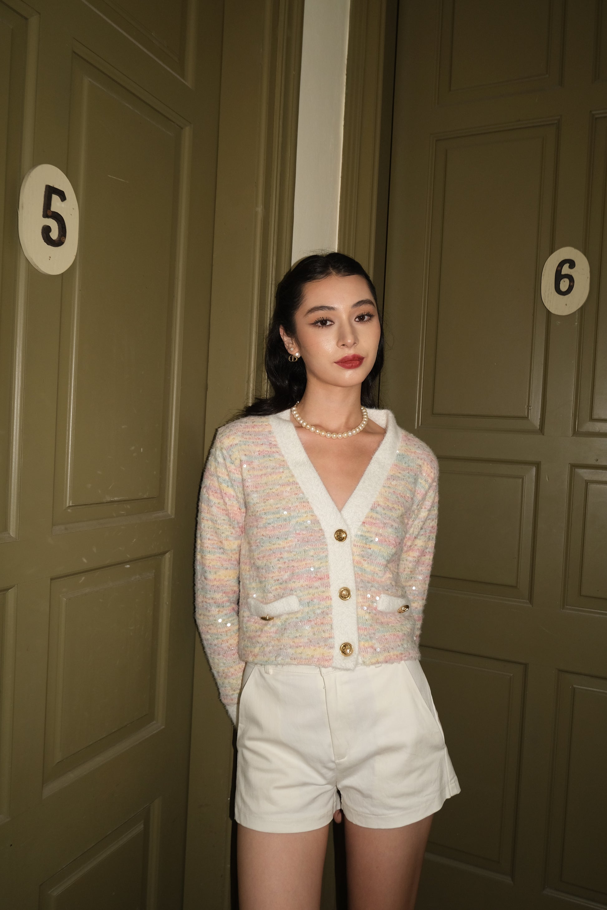 MILLY CARDIGAN & SARAH SHORTS