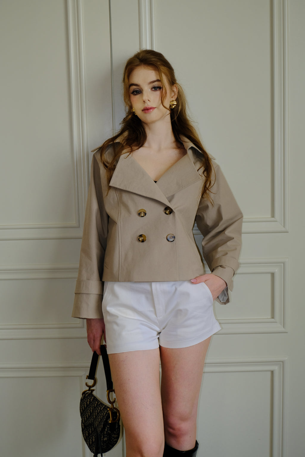 KRISTEN TRENCH COAT IN BEIGE