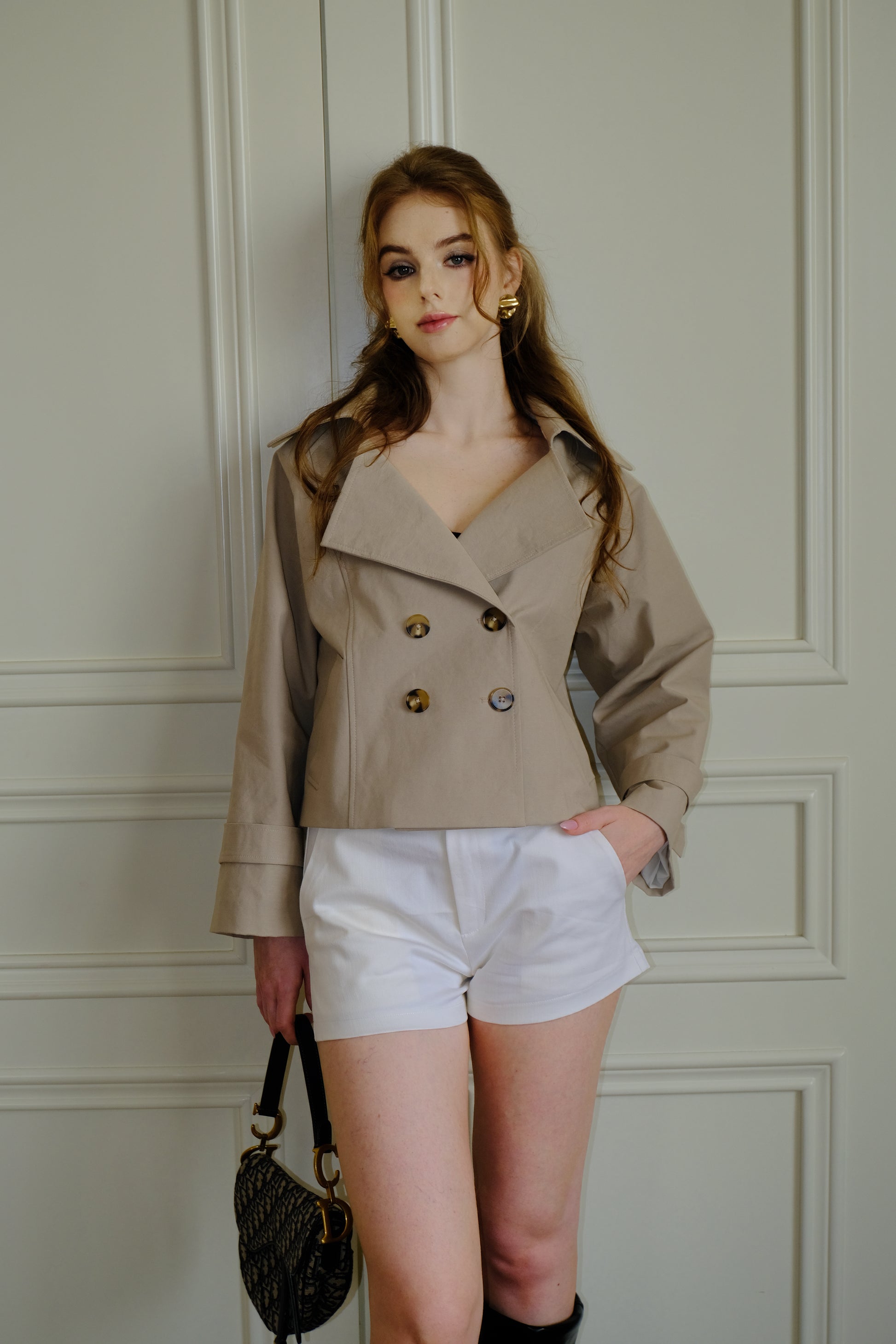 KRISTEN TRENCH COAT IN BURGUNDY