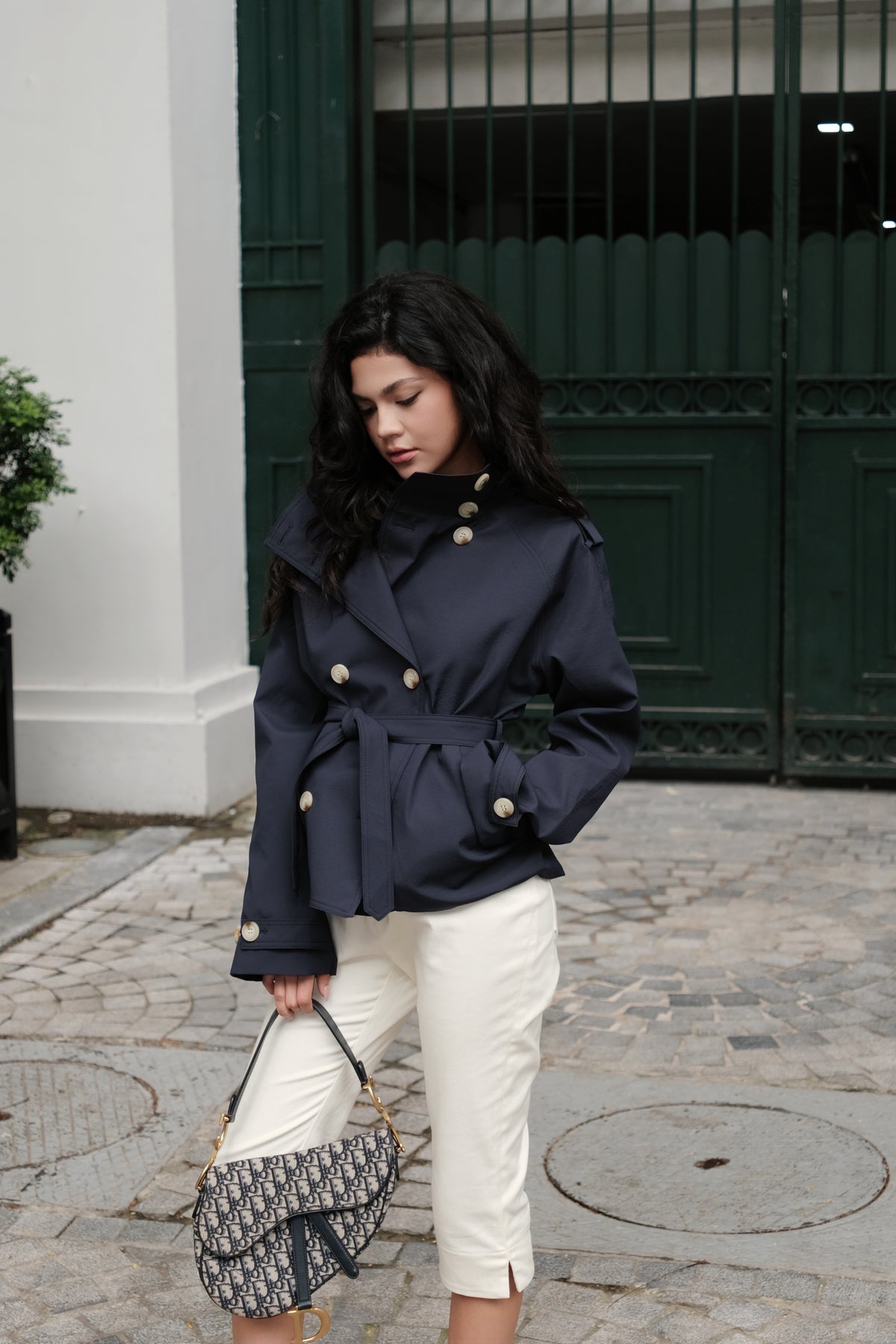 Kiki Trench Coat in Navy