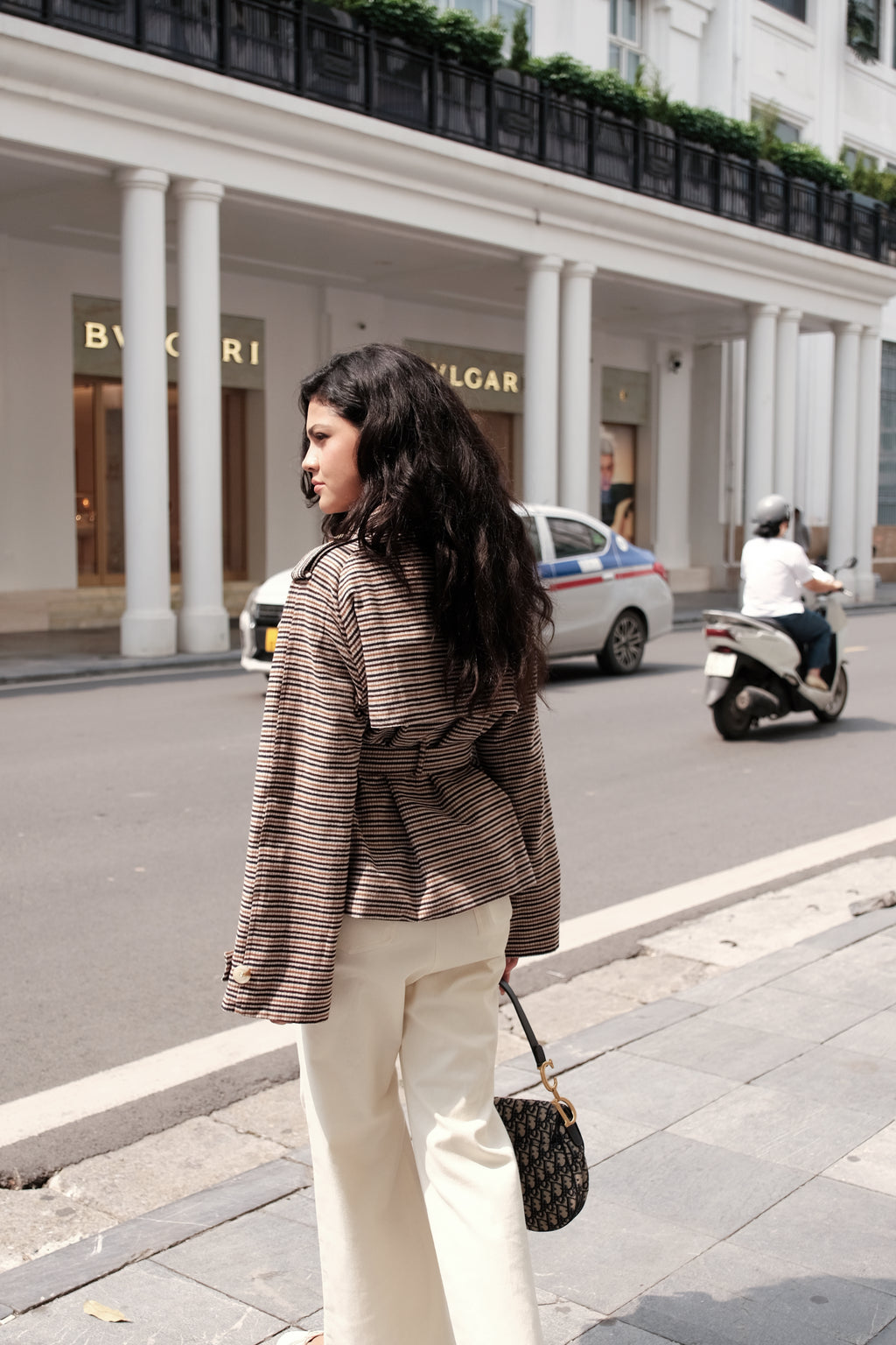 Kiki Trench Coat in Brown Plaid