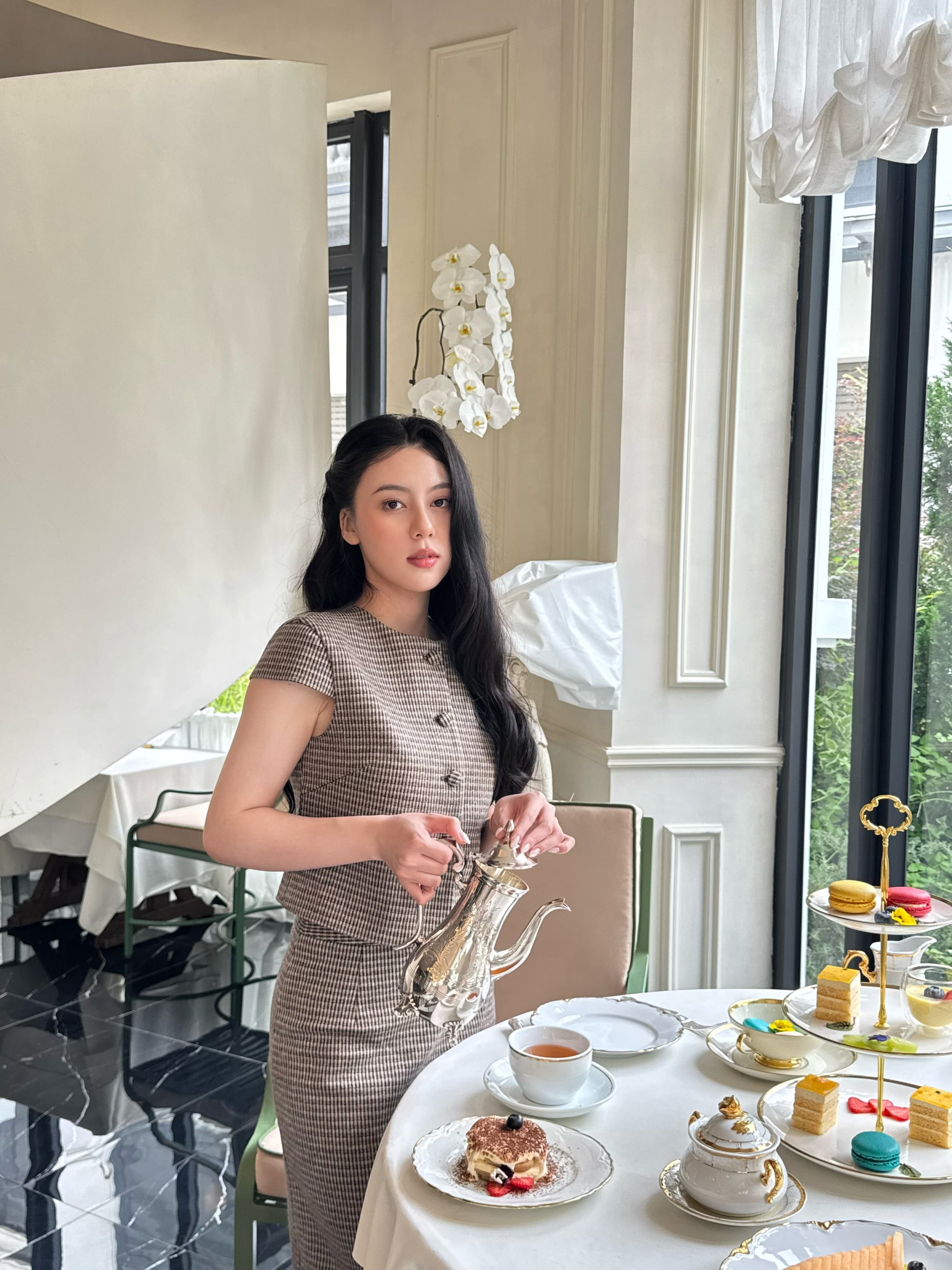 ÉLOISE HOUNDSTOOTH TWEED SET