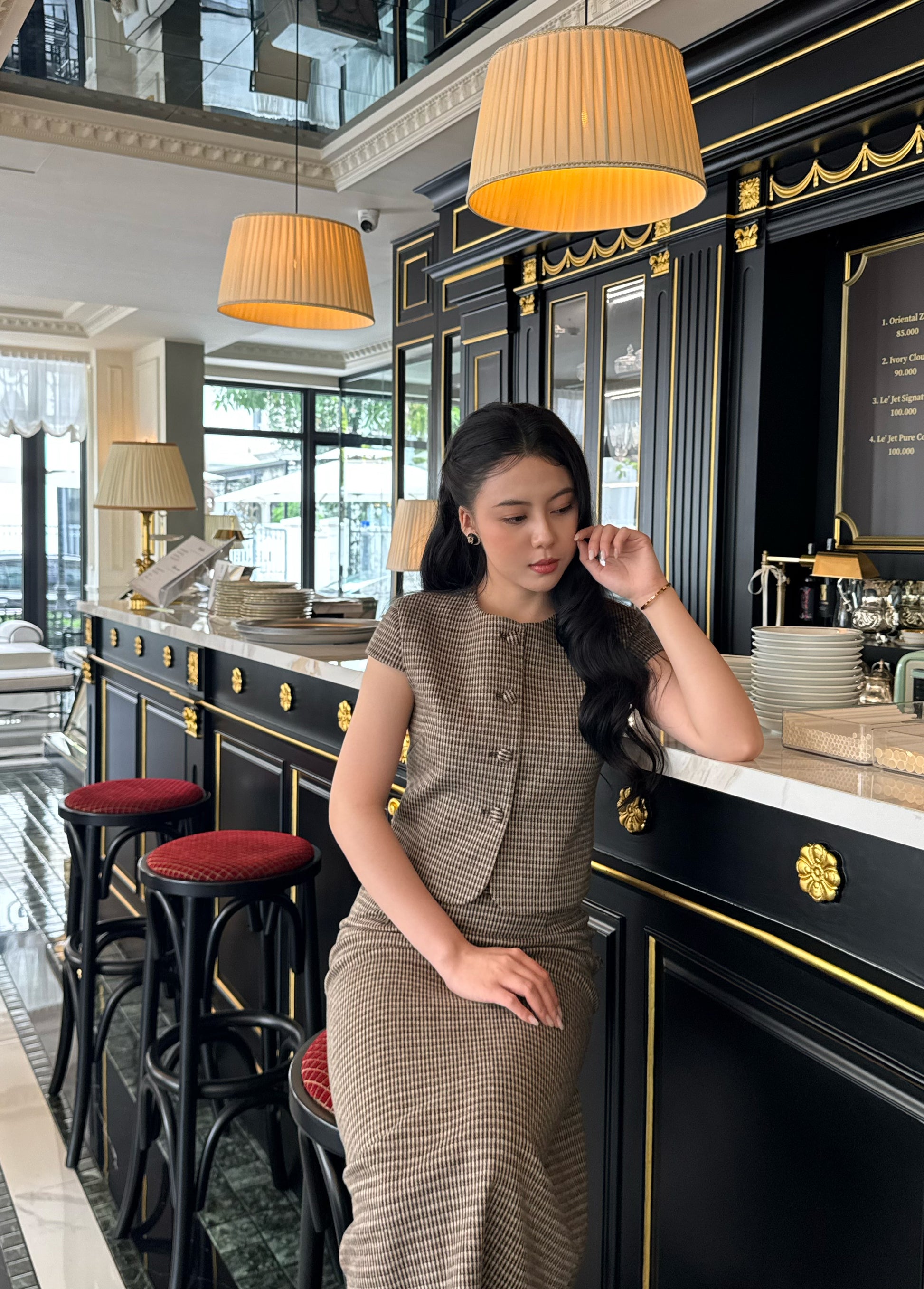 ÉLOISE HOUNDSTOOTH TWEED SET