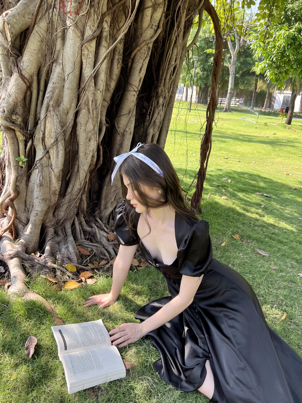 JACLYN DRESS - BLACK SILK