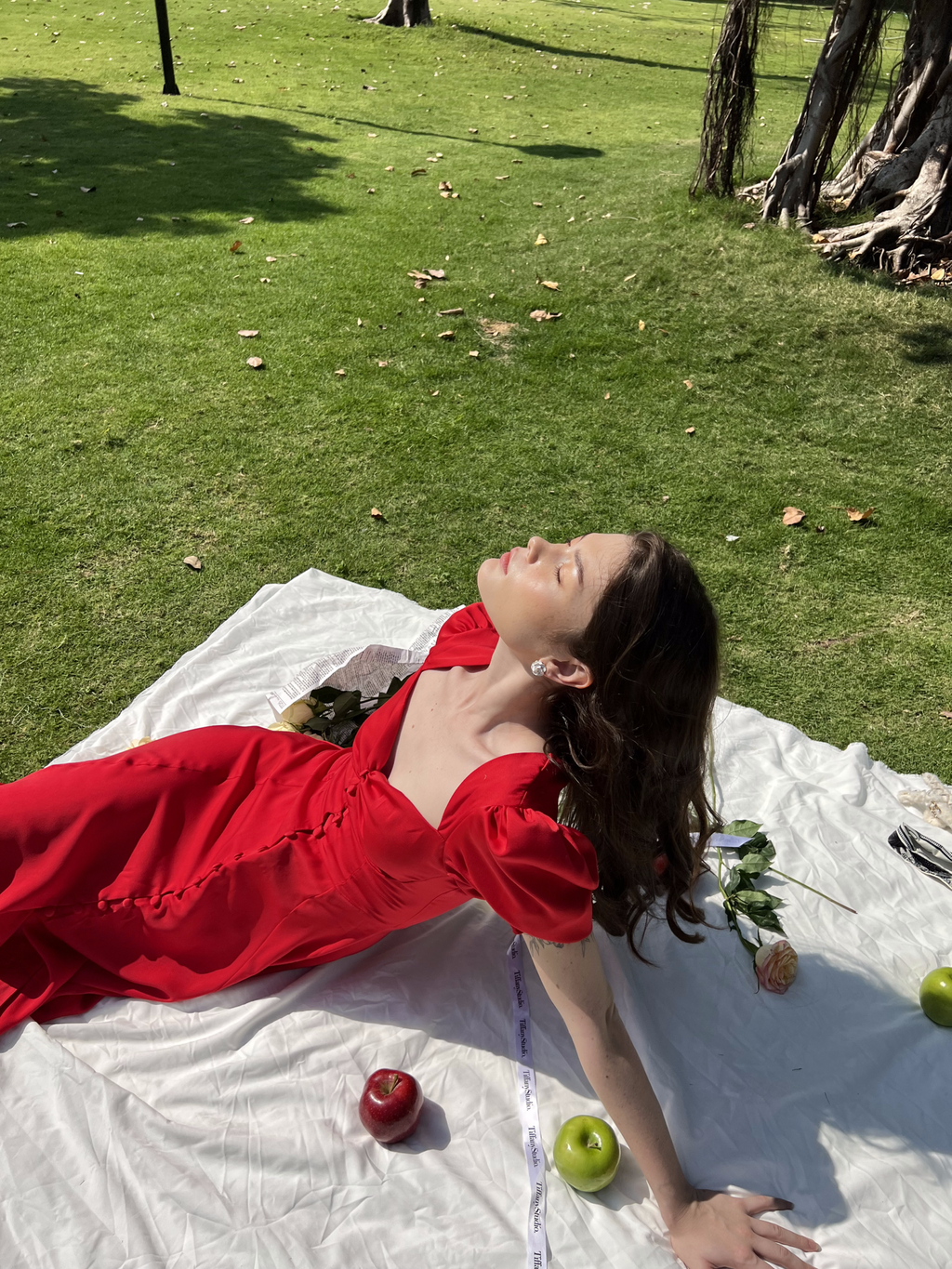 JACLYN DRESS - RED SILK