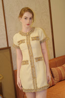 Beige with Light Brown Trim