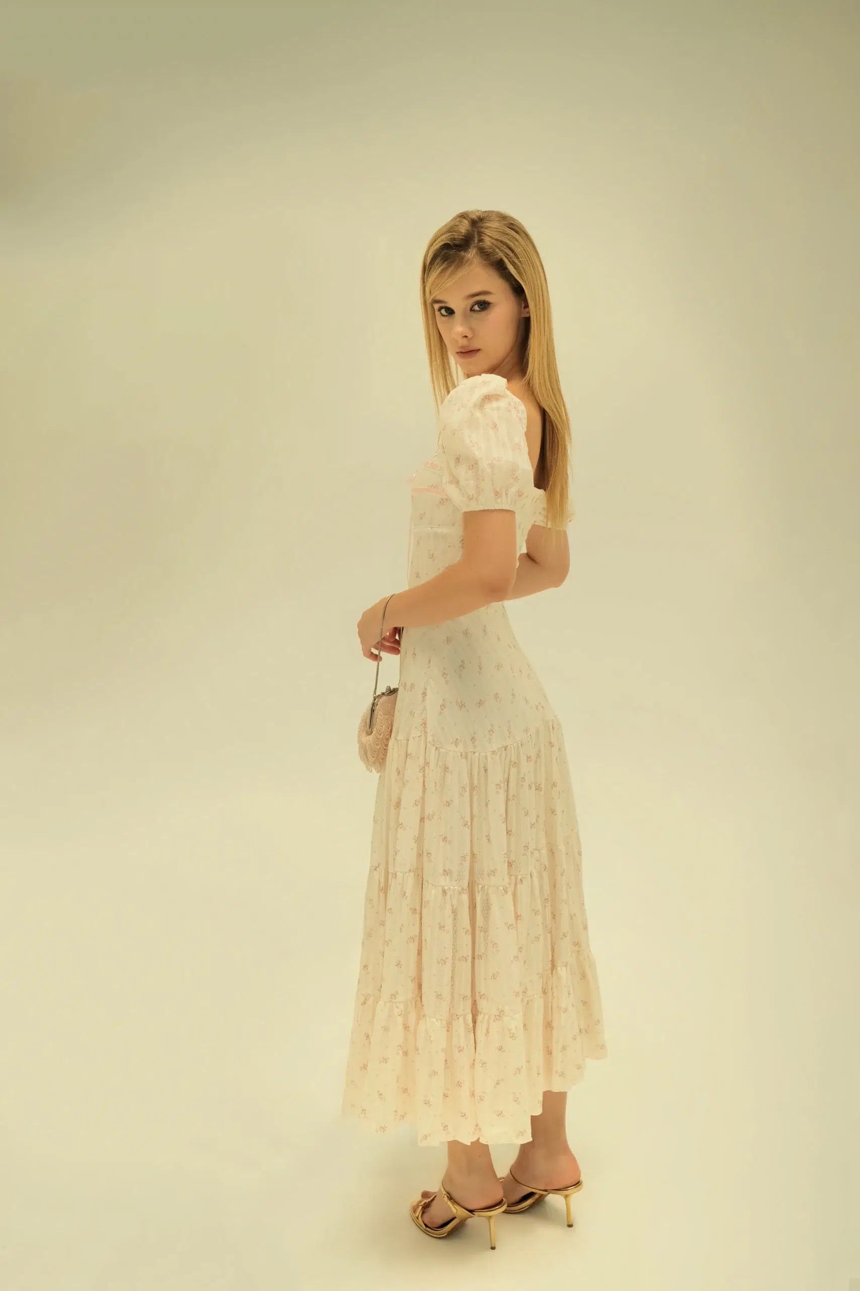 LUCILLE DRESS PINK ROSE