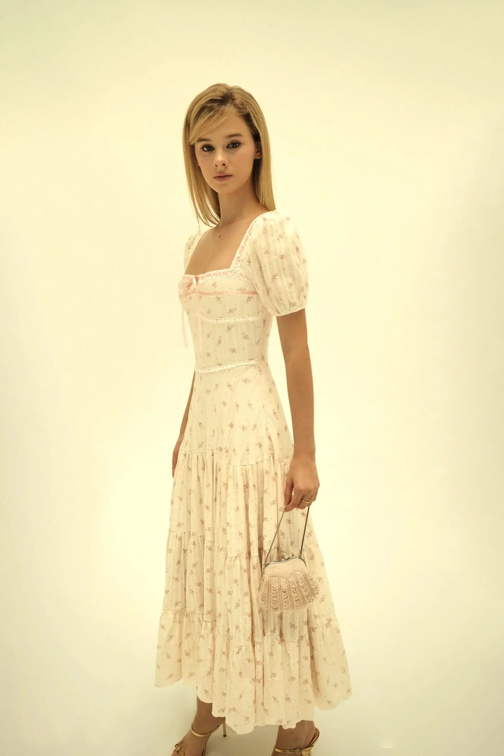 LUCILLE DRESS PINK ROSE