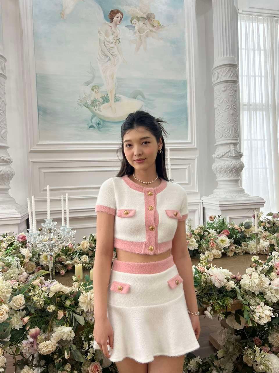 CAROLINE SET WHITE PINK MERMAID EDITION