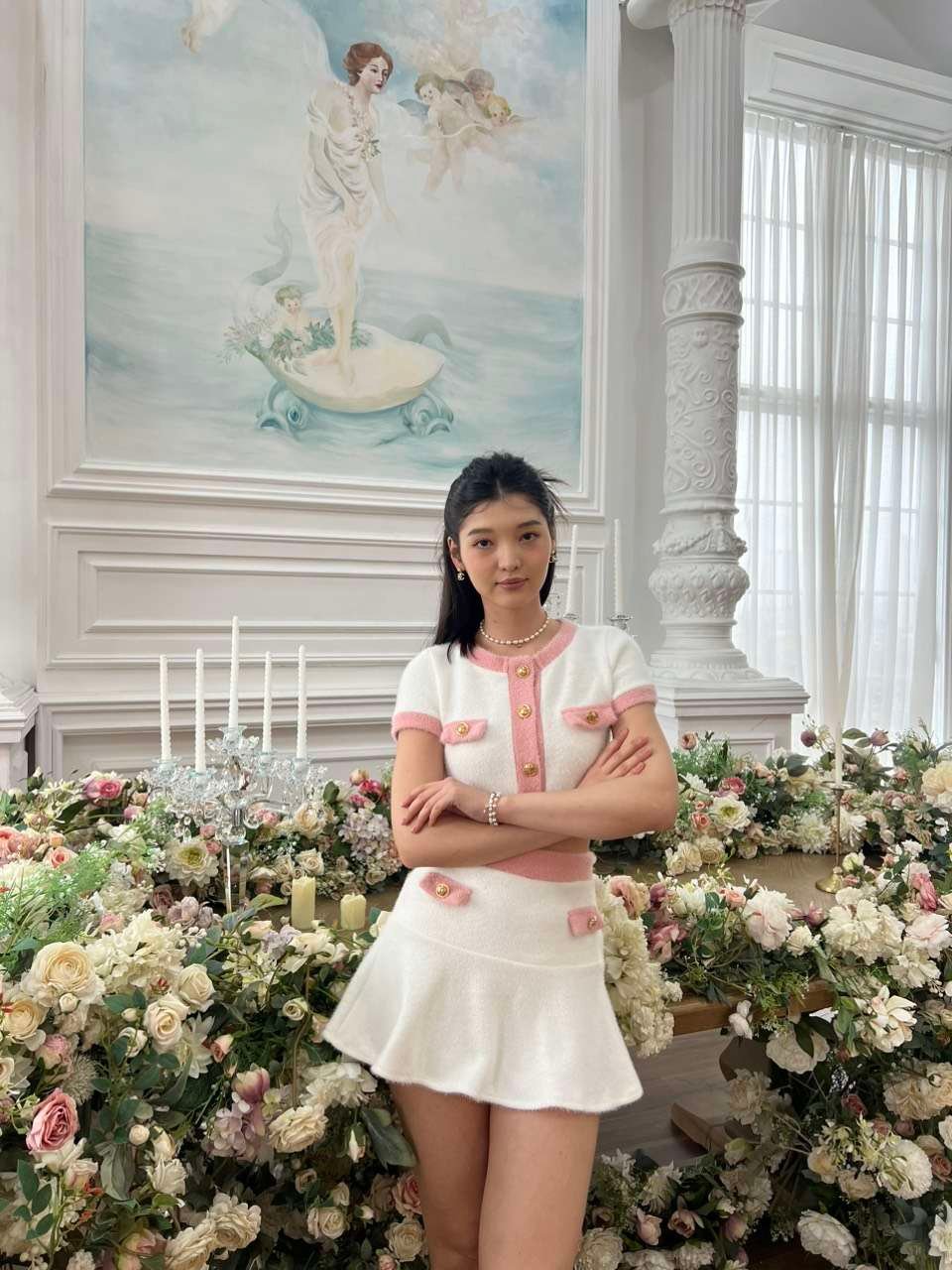 CAROLINE SET WHITE PINK MERMAID EDITION