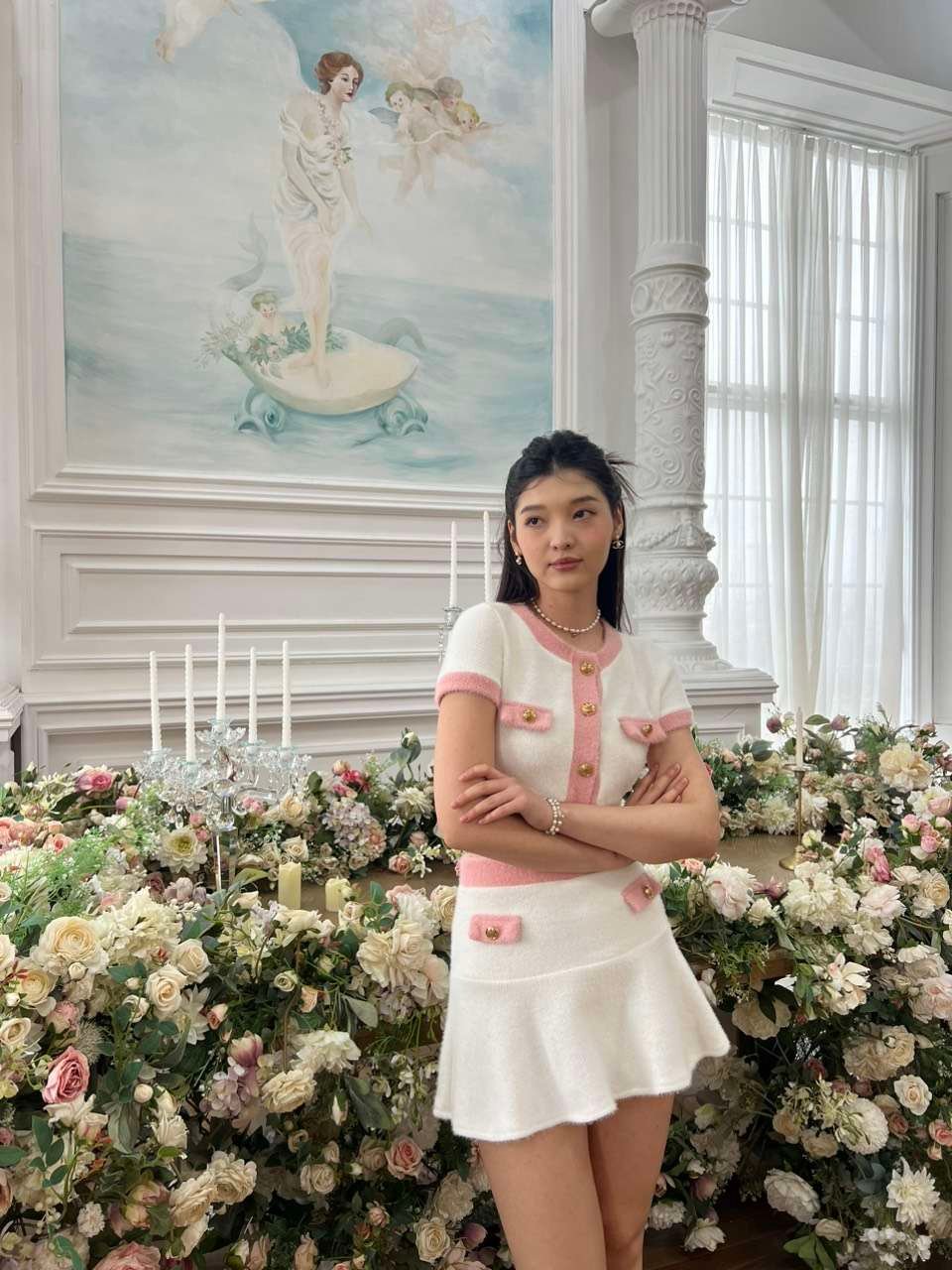 CAROLINE SET WHITE PINK MERMAID EDITION