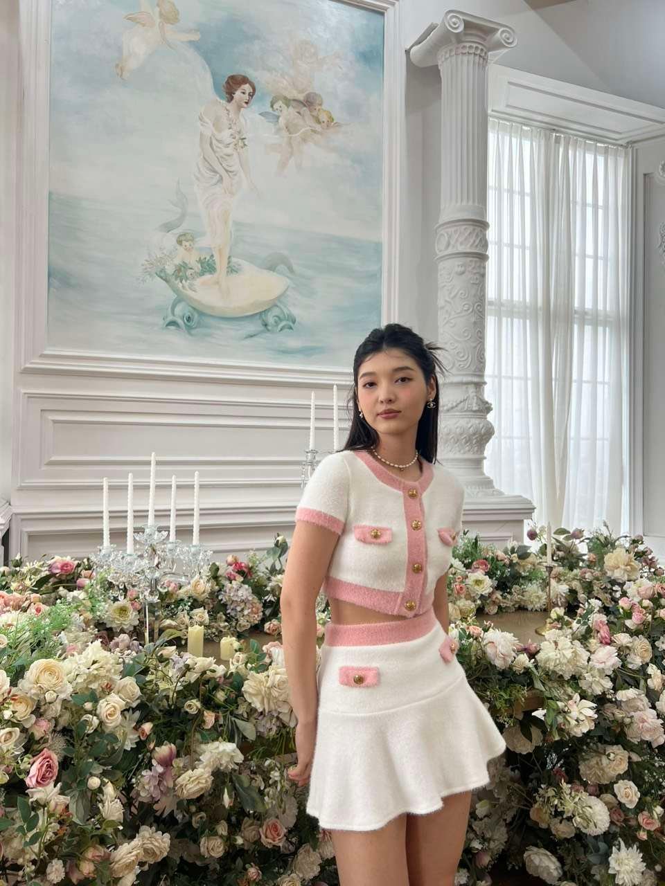 CAROLINE SET WHITE PINK MERMAID EDITION