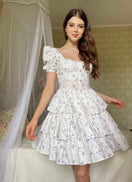 Ditsy-Lavender White