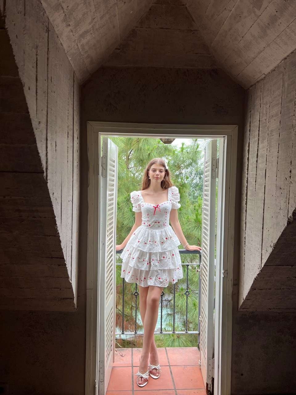 DOSE DRESS-RED BOW ROSIE