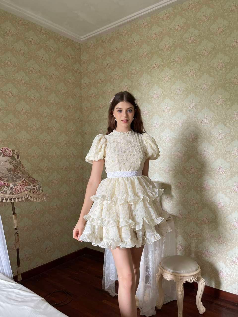 Charlise Dress Pale Yellow by Tiffany Studio