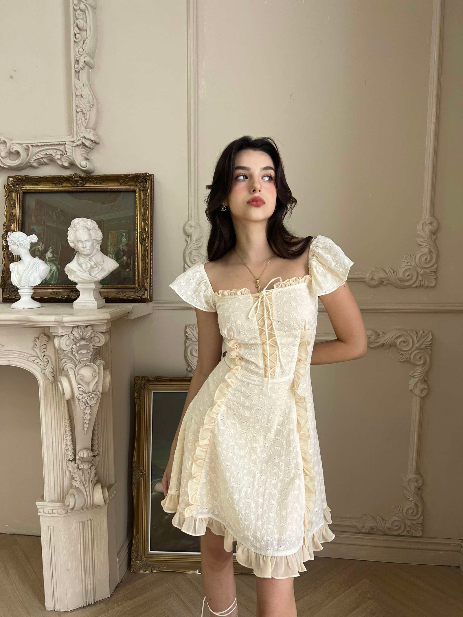 DANIELLE DRESS IN BEIGE