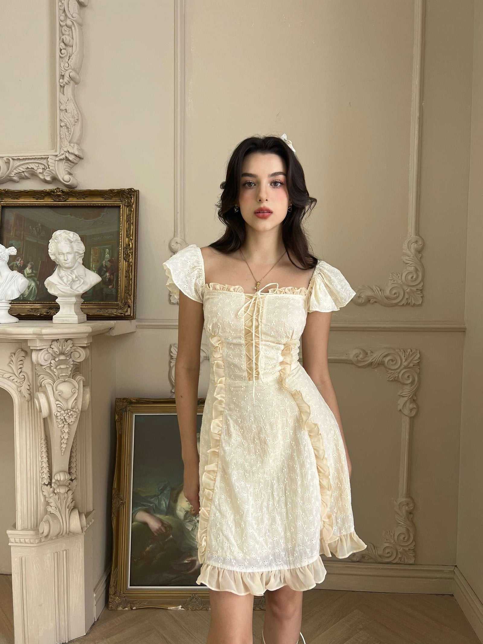 DANIELLE DRESS IN BEIGE