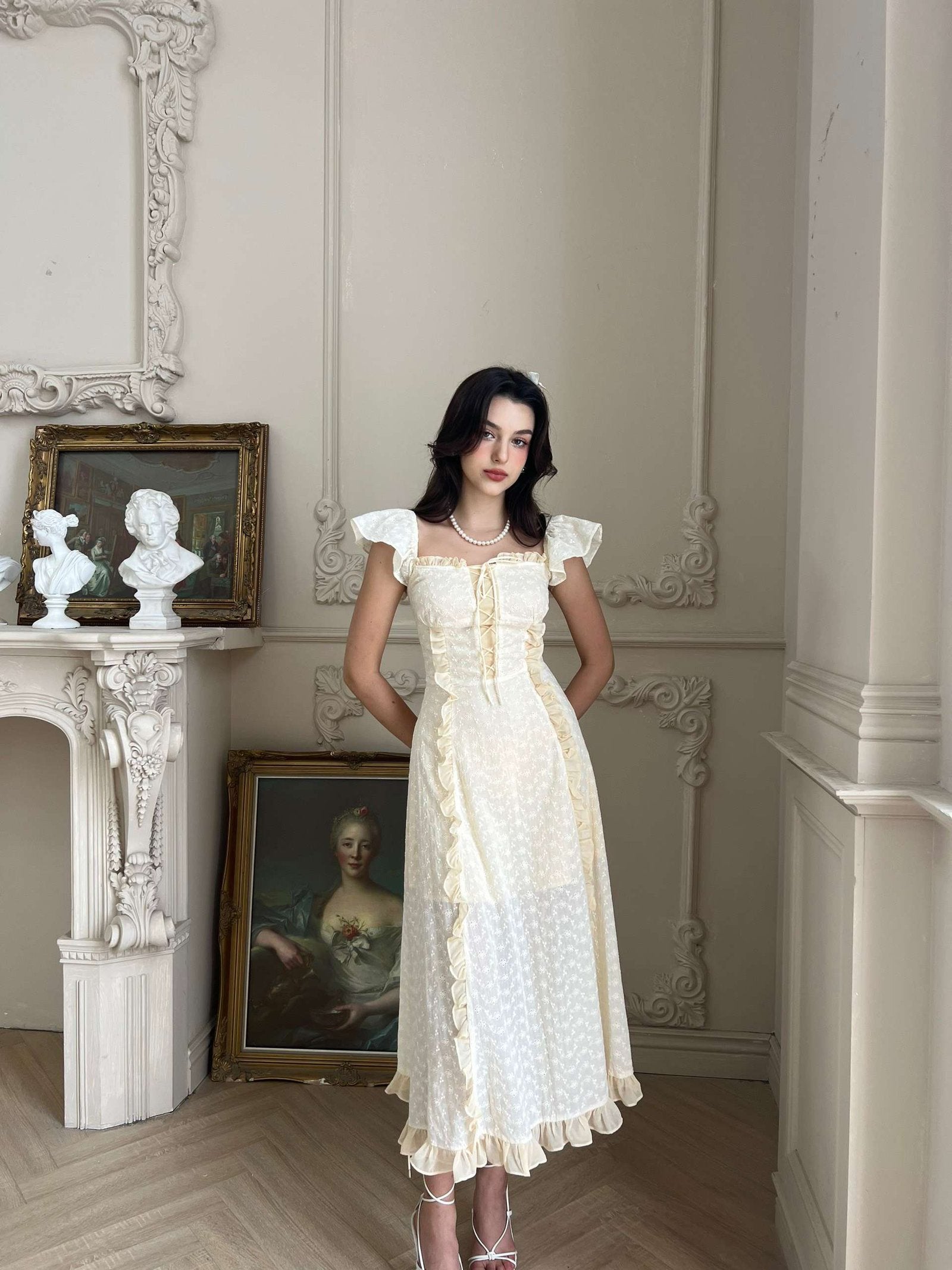 DANIELLE DRESS IN BEIGE