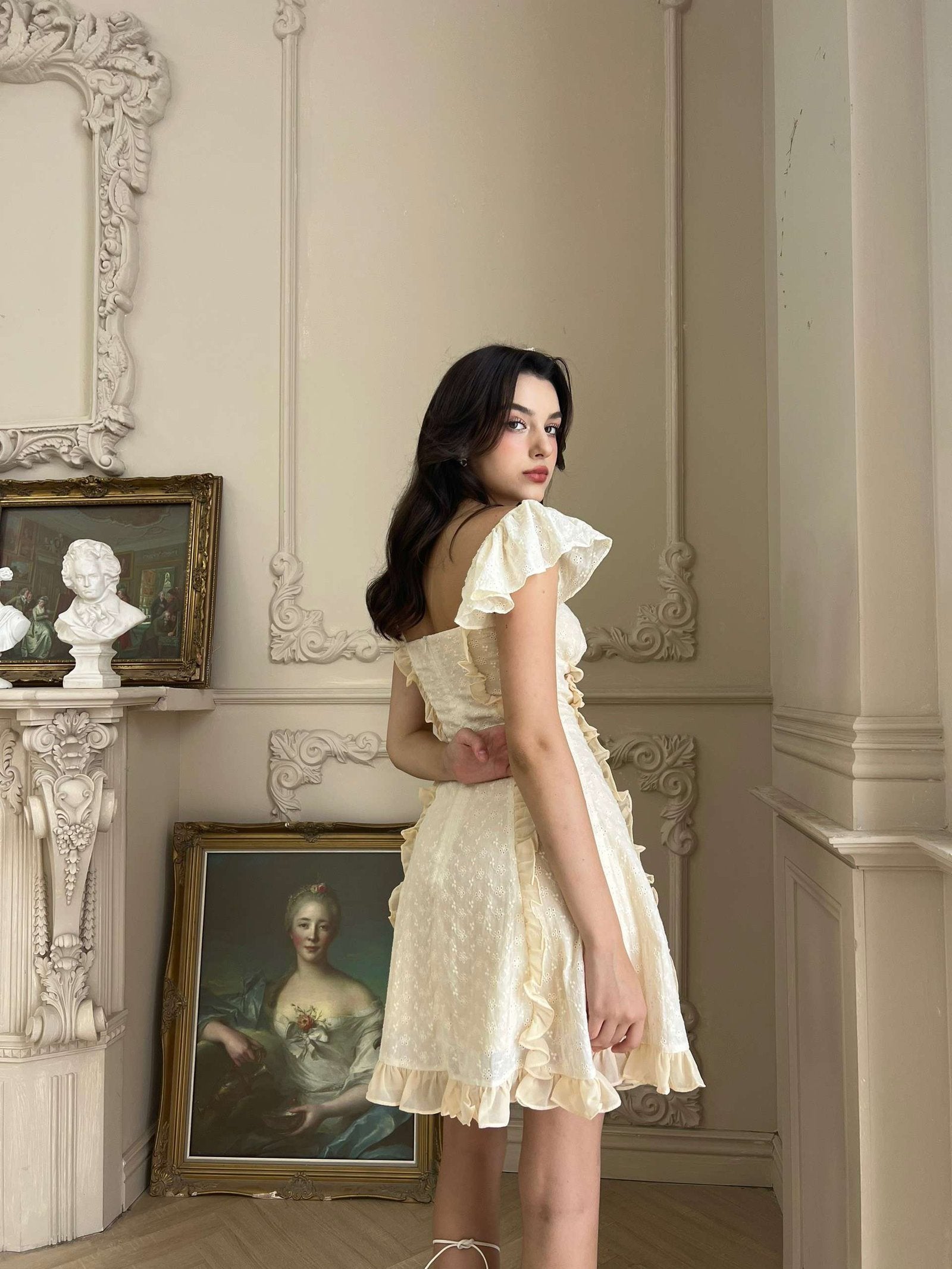 DANIELLE DRESS IN BEIGE