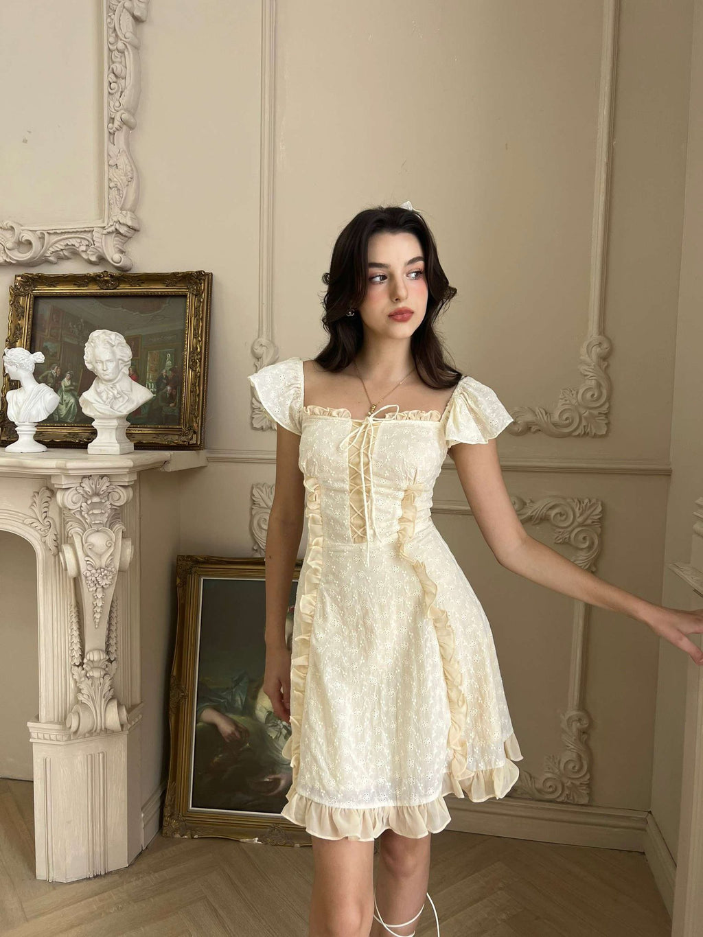 DANIELLE DRESS IN BEIGE