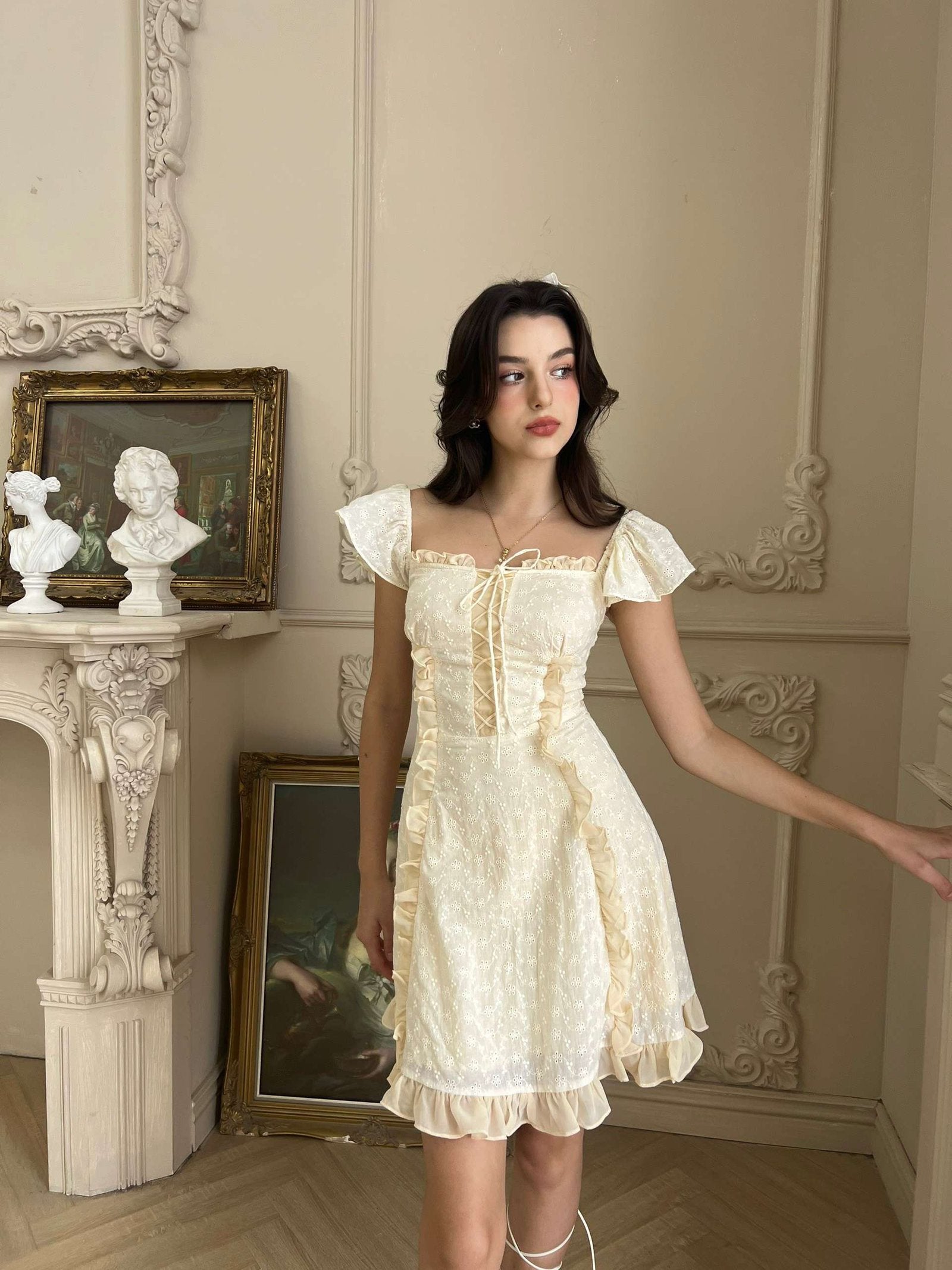 DANIELLE DRESS IN BEIGE