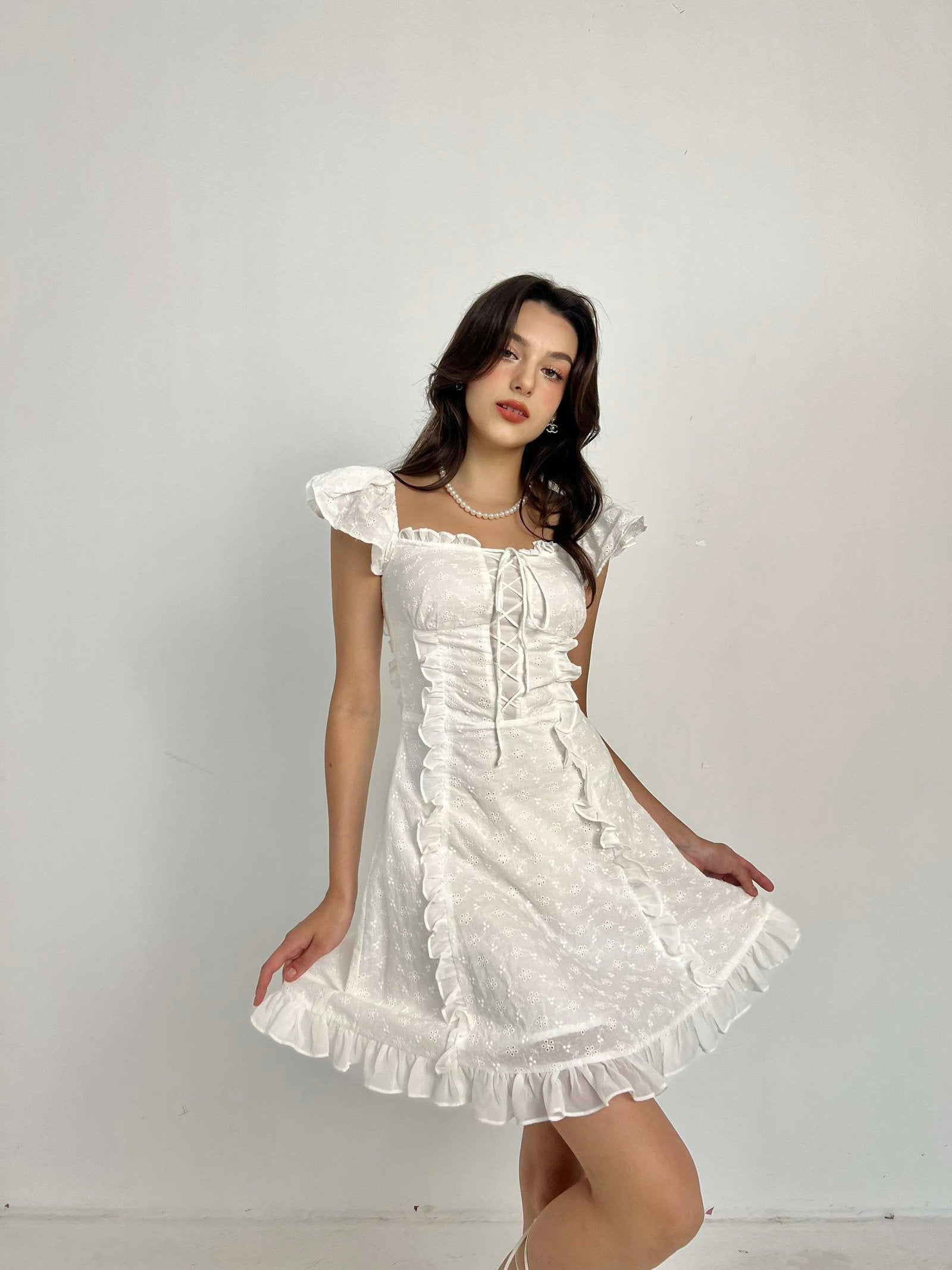 DANIELLE DRESS IN PURE WHITE