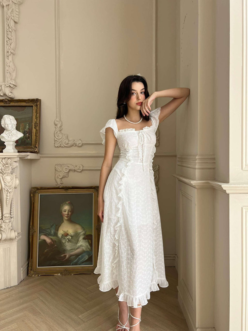 DANIELLE DRESS IN PURE WHITE