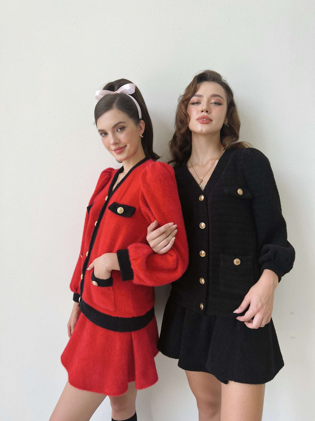 CAROLINE JACKET IN RED AND IN BLACK