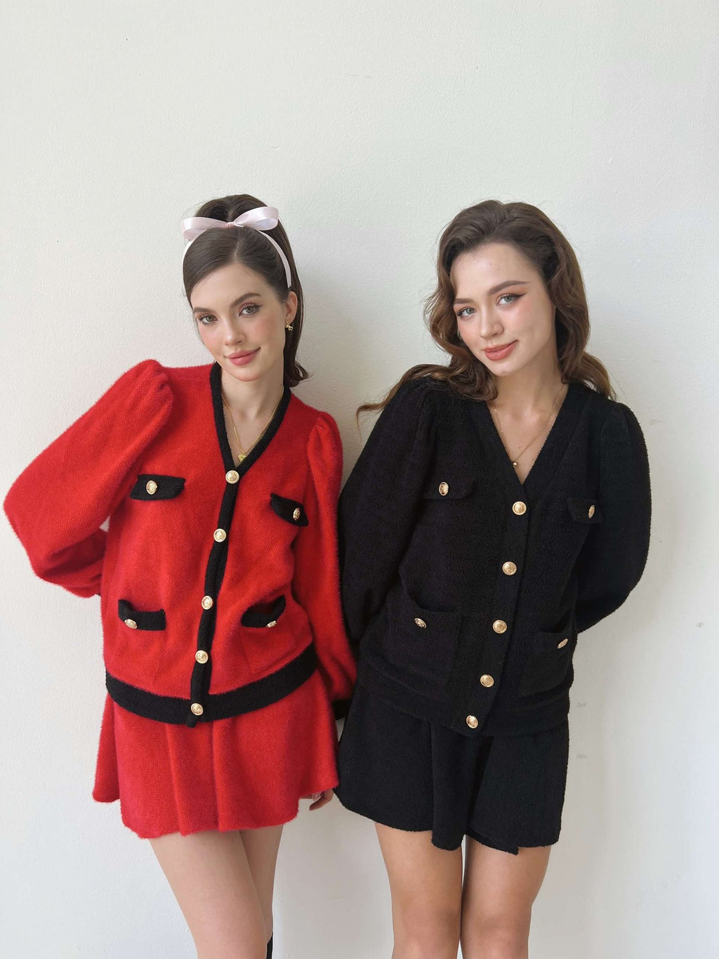 CAROLINE JACKET IN RED AND IN BLACK
