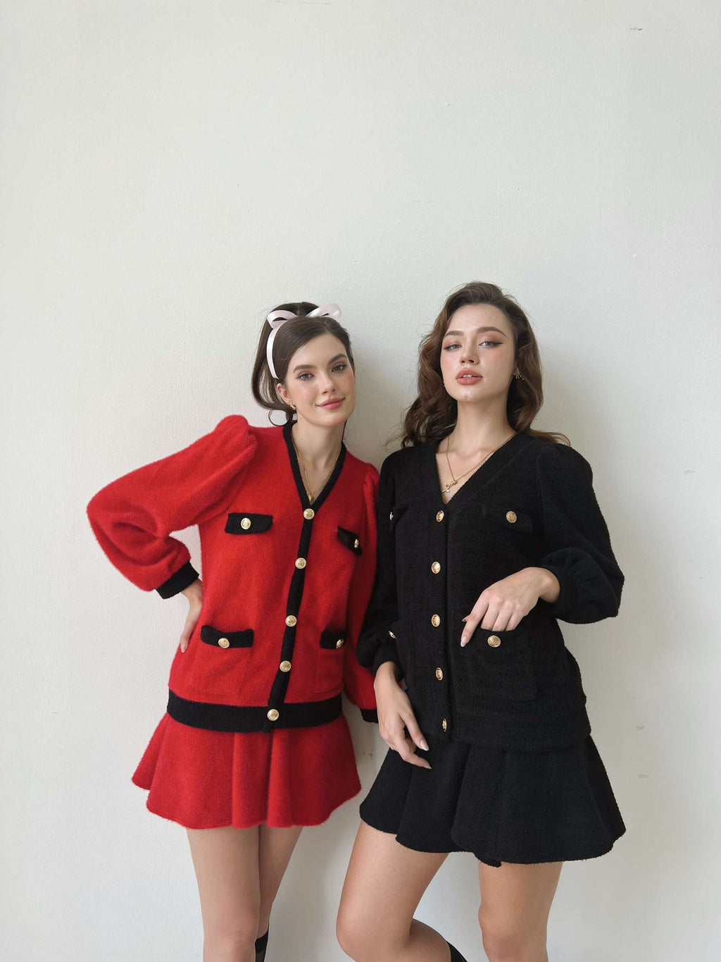 CAROLINE JACKET IN RED AND IN BLACK