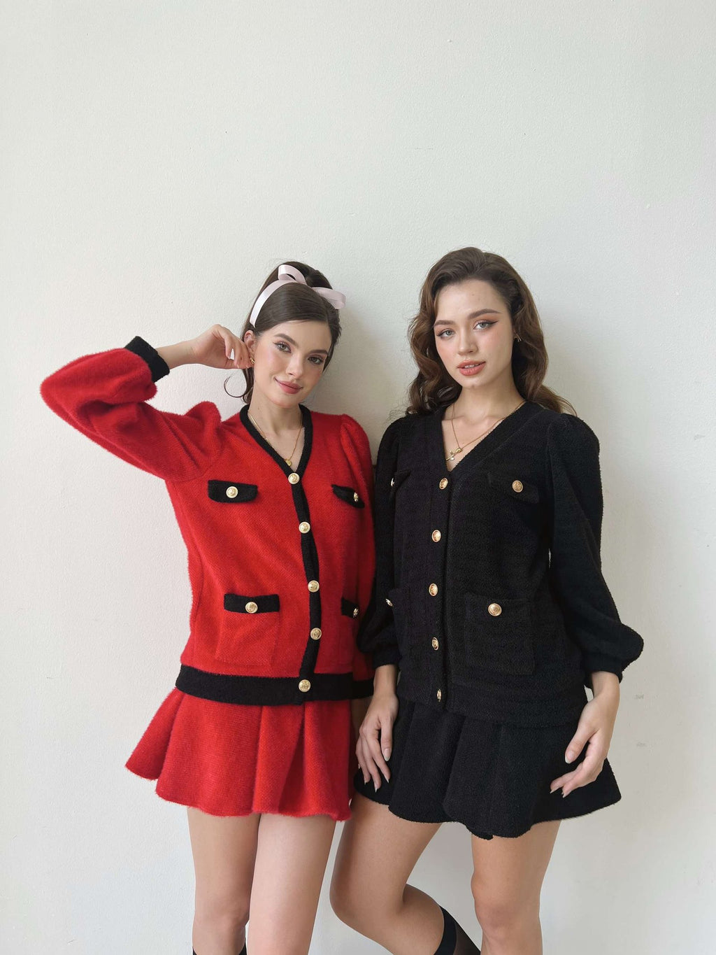 CAROLINE JACKET IN RED AND IN BLACK